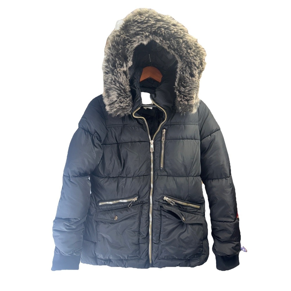 How Dare U Outerwear Puffer Coat Womens 3‎ XL Black Padded Jacket